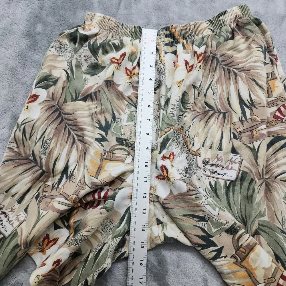 Vintage Alfred Dunner‎ Shorts Womens 12 PETITE Floral Tropical Pull On Loose Fit